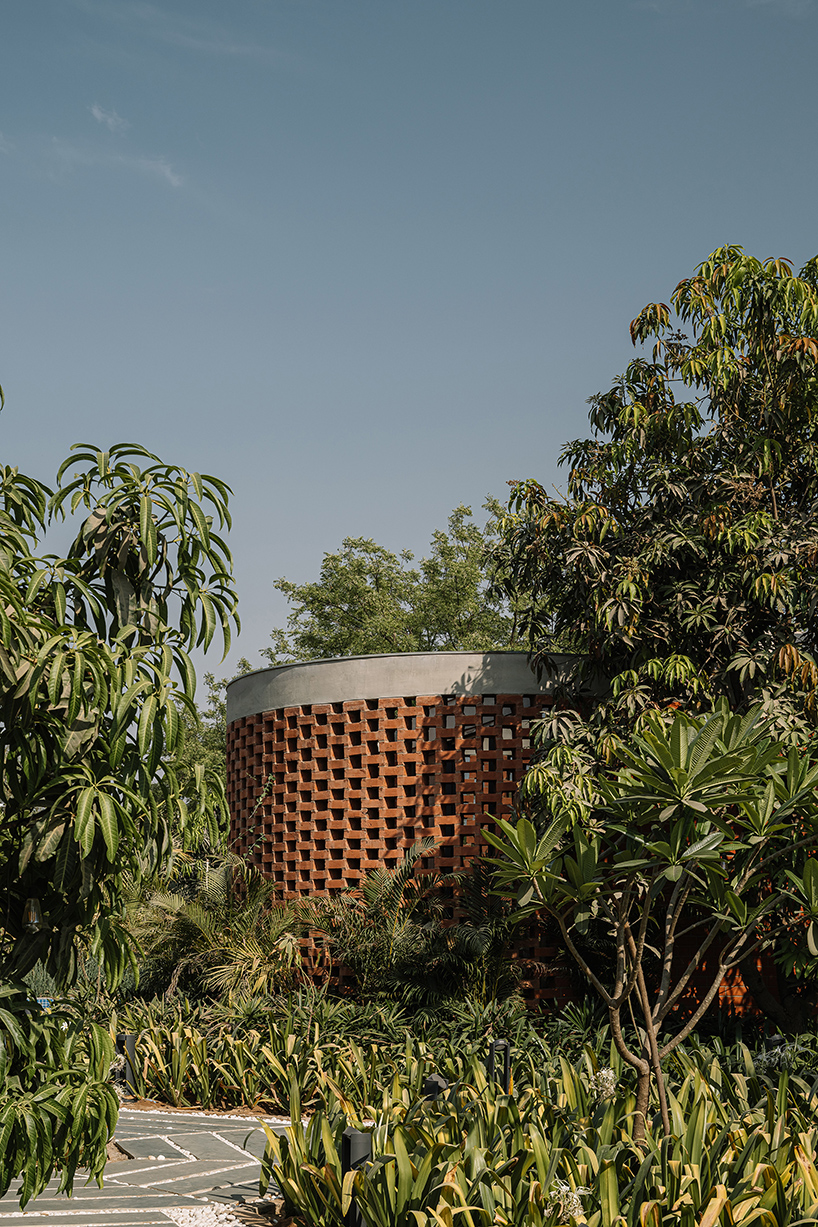 interplay of brick and concrete gives shape to three vaults in ahmedabad residence
