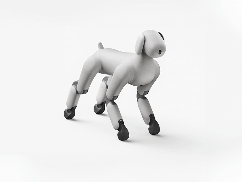 lassie robot dog pairs quadrupedal mobility with a soft removable knitted suit - 5