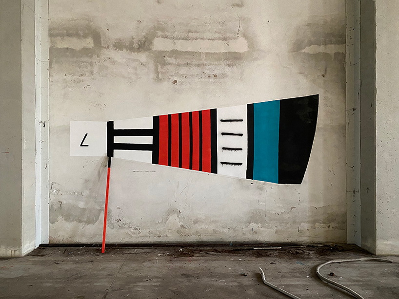 fontface's geometric explorations of minimalism take over walls, canvases, and posters