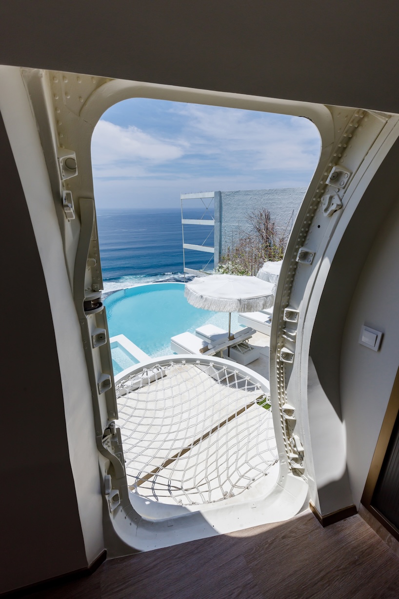 geometrium studio introduces luxury villa within private jet standing atop bali's cliff