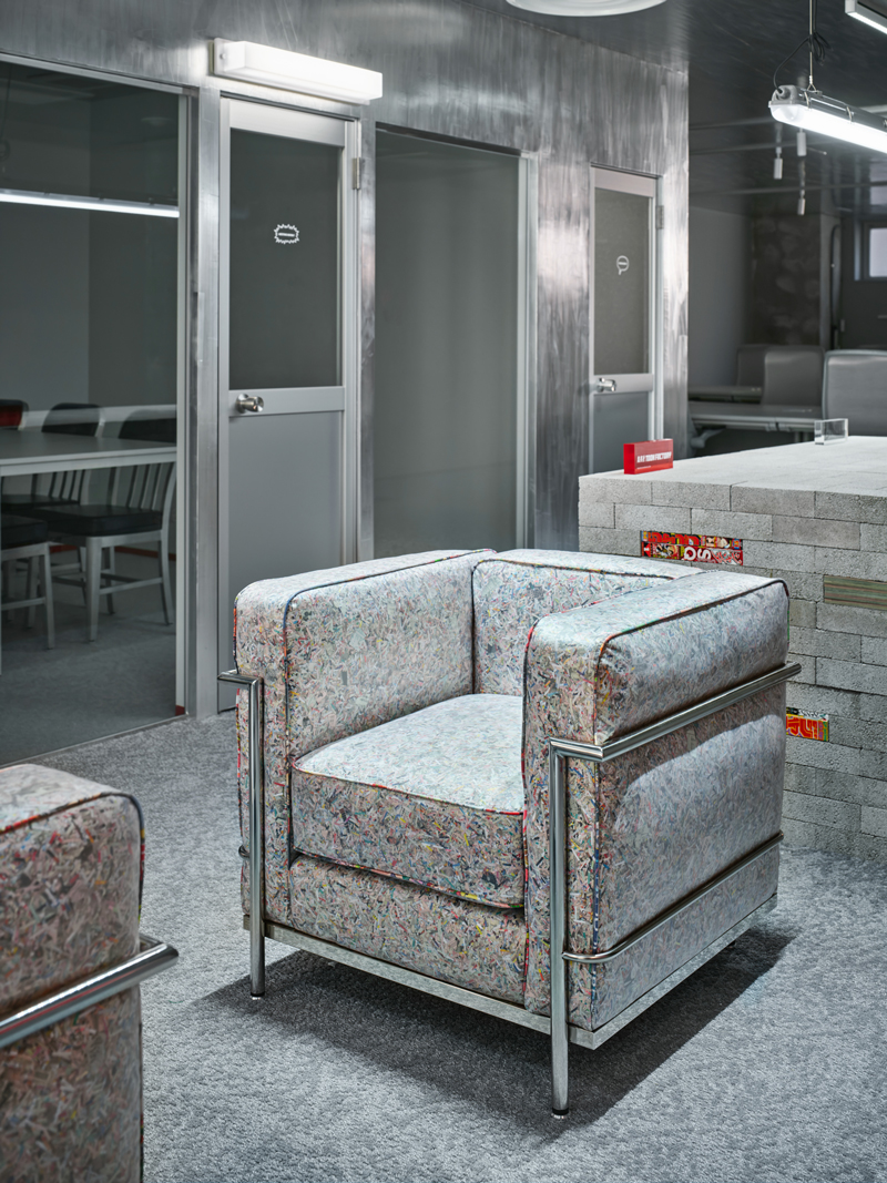 reflective aluminum evokes dynamic motion effects within manga studio in tokyo