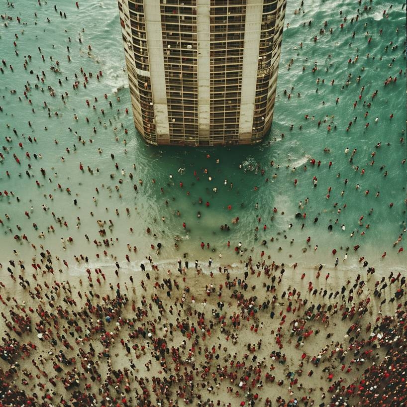 AI-DA's AI photo series intertwines surreal urban and natural landscapes  