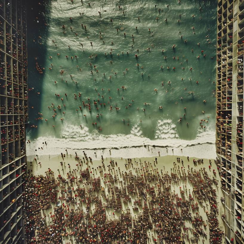 AI-DA's AI photo series intertwines surreal urban and natural landscapes  