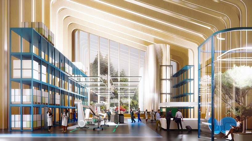 Espacios verdes y volúmenes sinuosos dan forma al parque radial de hidrógeno Beta Realities en Jinan