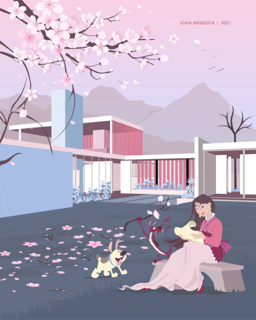 Los personajes animados de Disney reinventan monumentos arquitectónicos icónicos