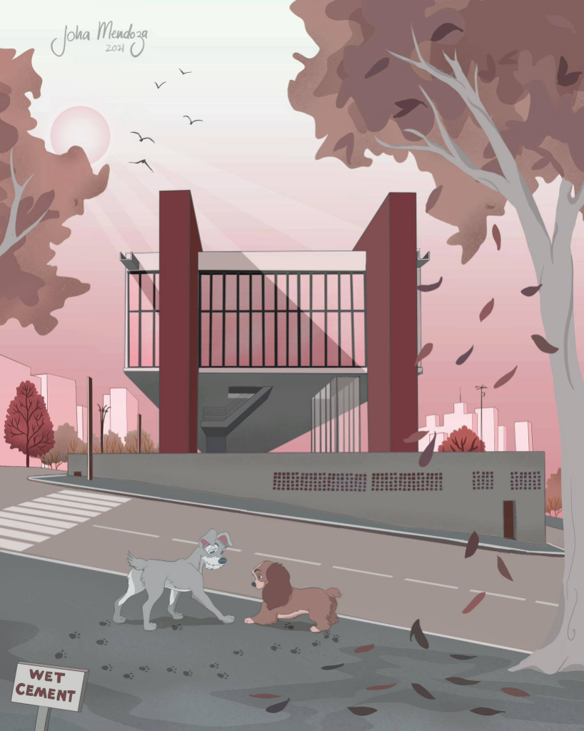 disney's animated characters reimagine iconic architectural landmarks