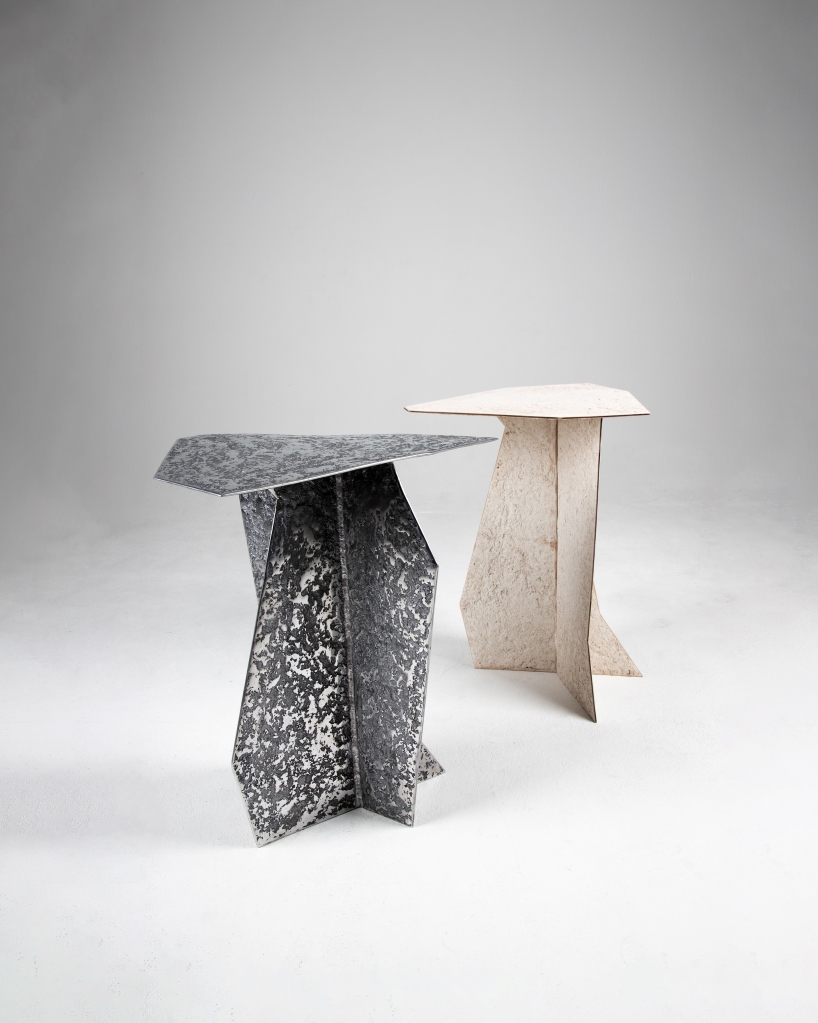 junmyung song applies taxidermy techniques in furniture series made of sawdust and metal