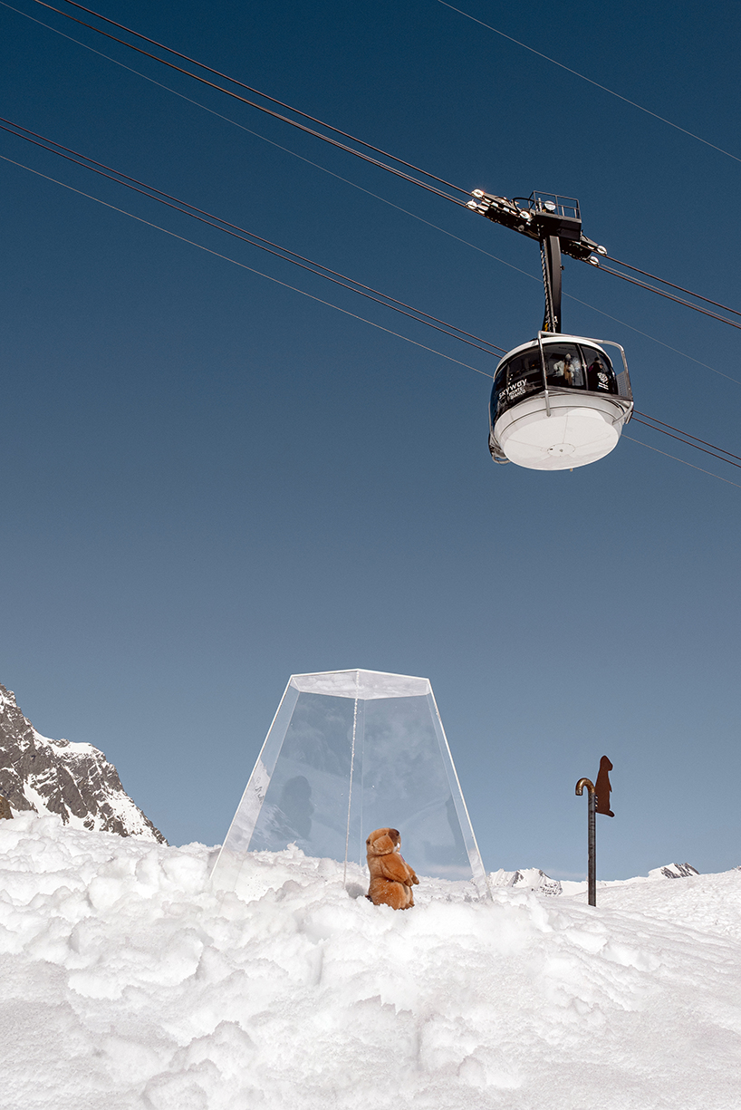 corten steel tubes lined with spruce plywood ribs form alpine learning burrow by officina 82 - 9