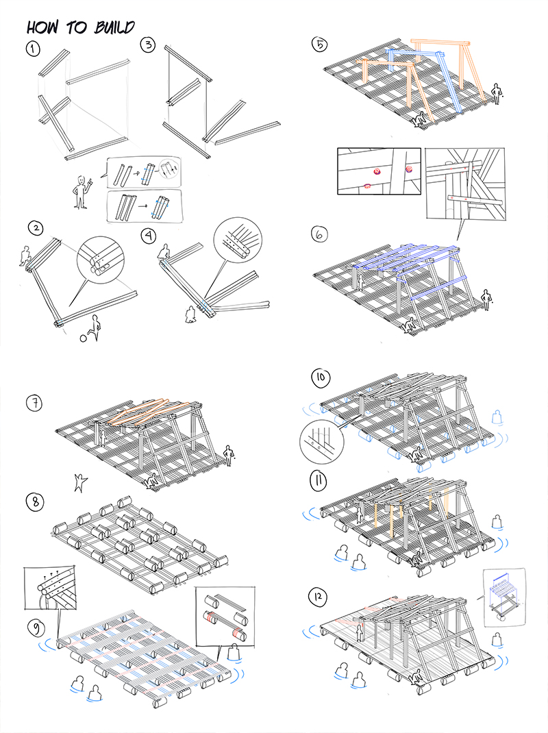 bamboo buoyant architecture in indonesia