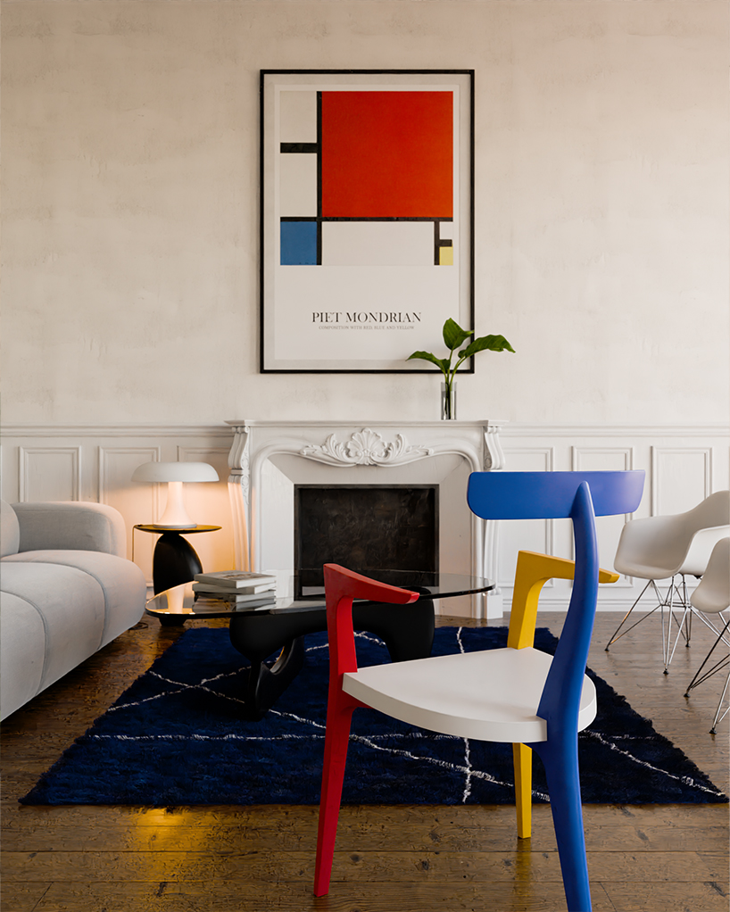 POLIMAIR’s beluga chair kit is crafted entirely from recycled plastic fishing nets