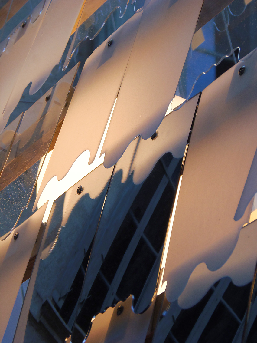 kinetic mirror pavilion's living facade rhythmically reflects french monument for paris 2024