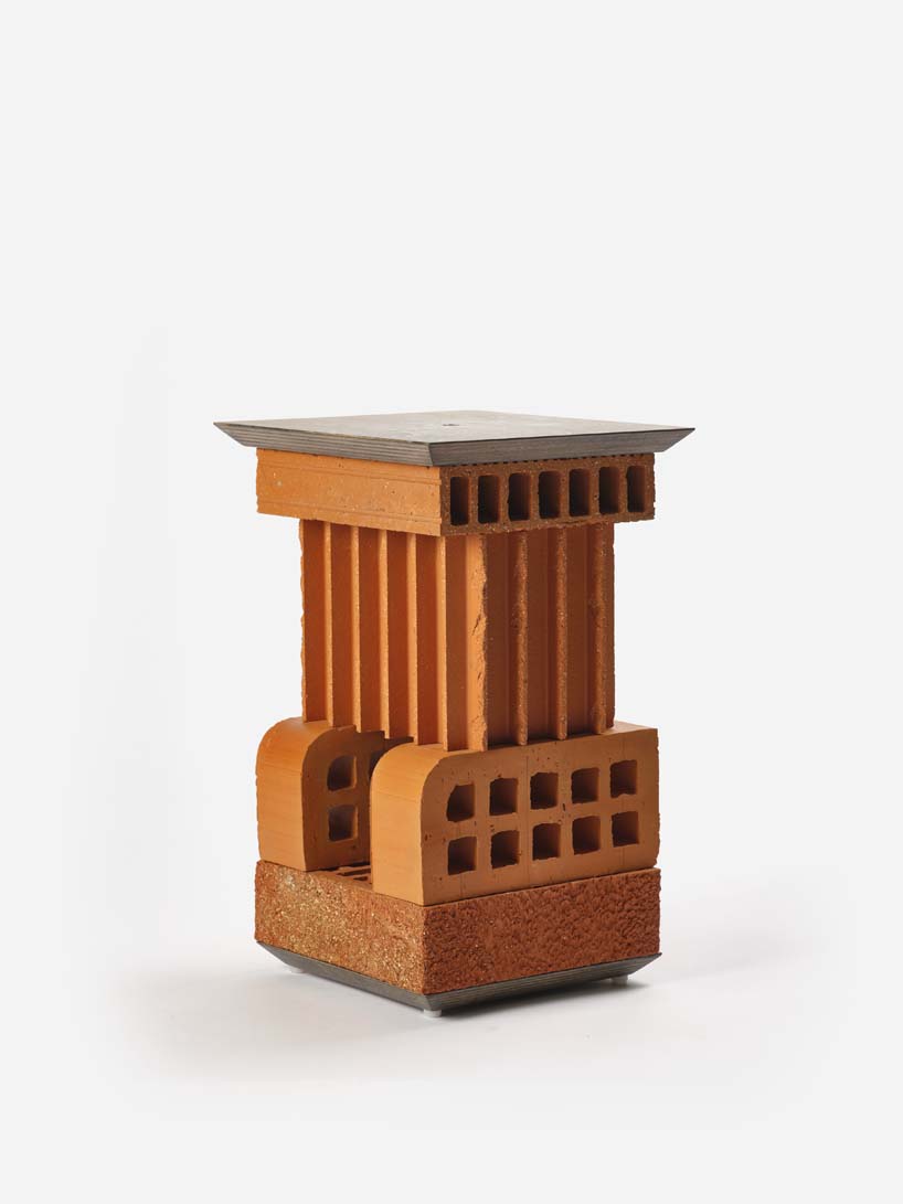 aequo.design's édifice stools stack bricks into architectural miniatures