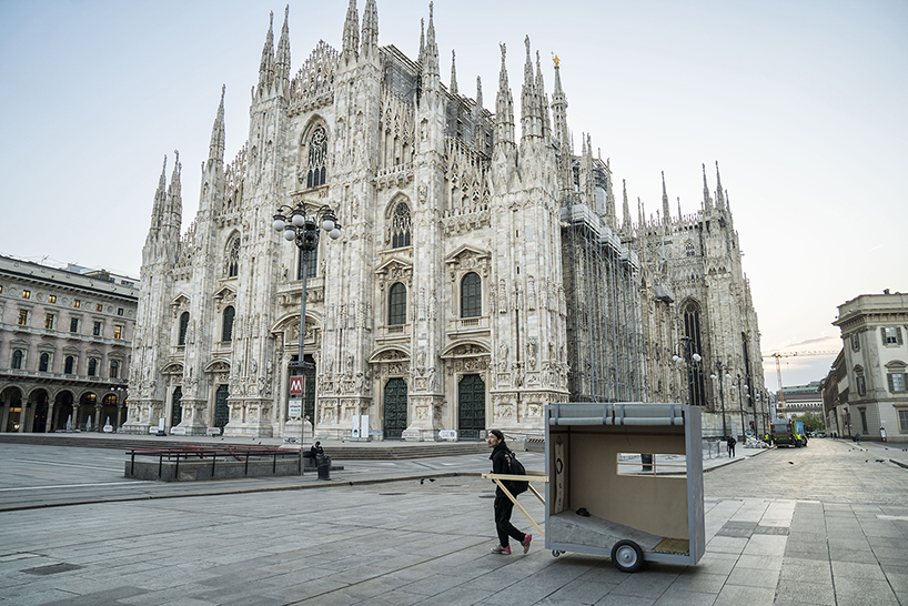 naoshi kondo's japanese tea room on wheels parades at milan design week