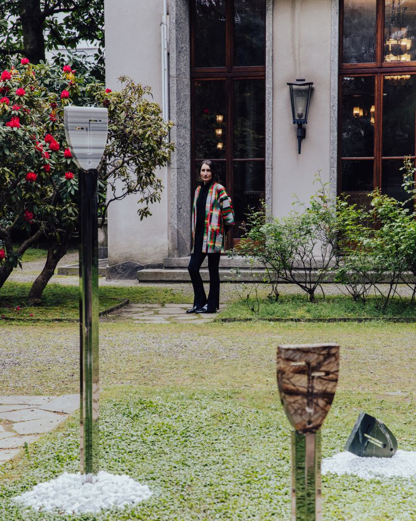 berenice curt sculpts androgynous faces into reclaimed marble at milan design week