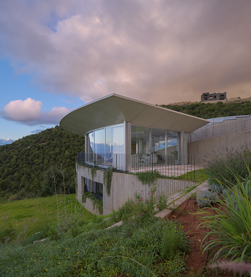 blankpage architects’ skyhaven villa wraps around hilltop in lebanon