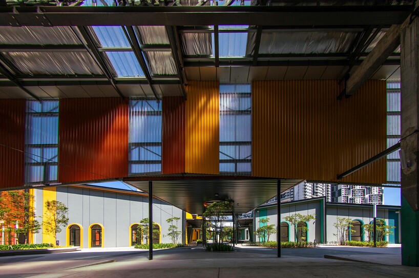 colorful roofed units compose TKCA architect's sama square market village in kuala lumpur
