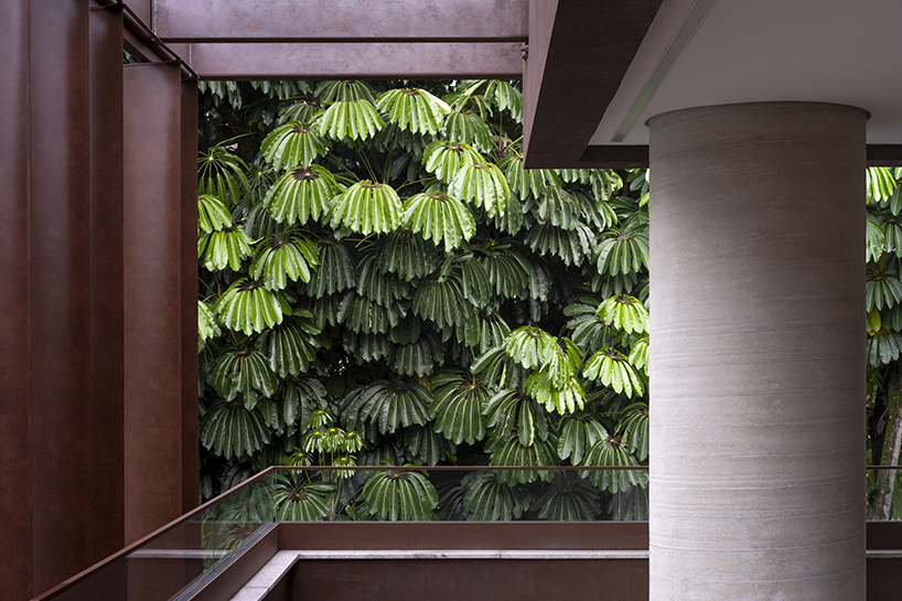 corten steel brise-soleils shield low-rise office building by perkins&will in são paulo