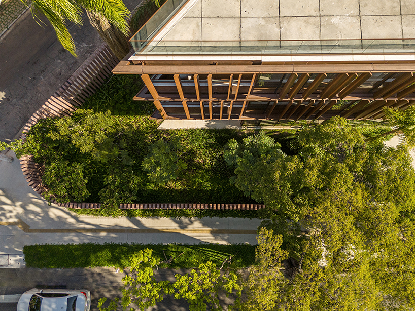 corten steel brise-soleils shield low-rise office building by perkins&will in são paulo