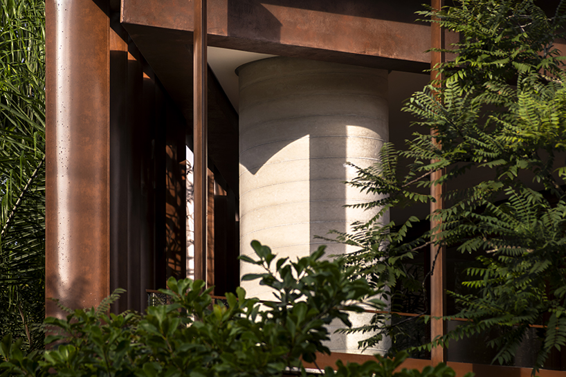 corten steel brise-soleils shield low-rise office building by perkins&will in são paulo