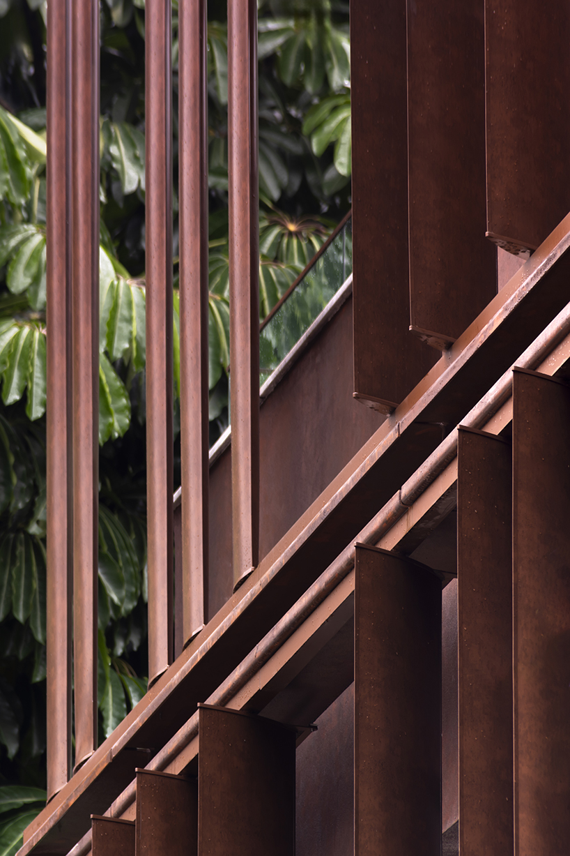 corten steel brise-soleils shield low-rise office building by perkins&will in são paulo