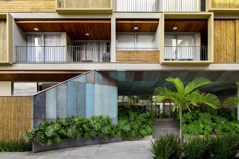 perkins&will pairs bamboo with green-toned corten steel for living block&rsquo;s facade in brazil - 1