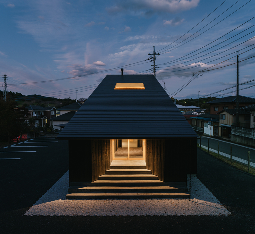 charred cedar facade enfolds kiln-inspired sauna in japan