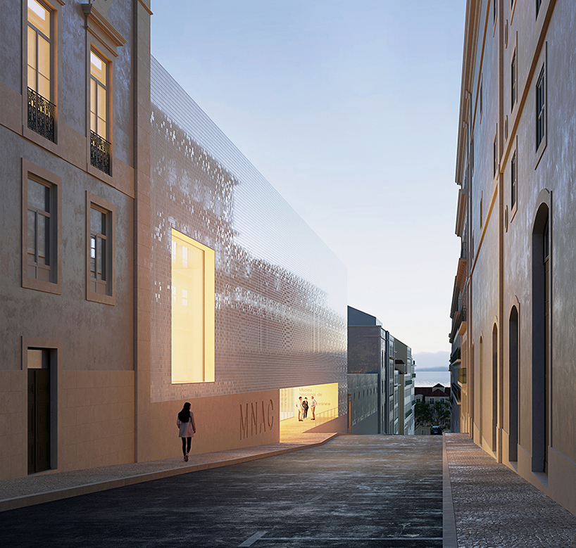 La pierre portugaise de Lioz recouvre la façade du musée national d'art contemporain de Lisbonne