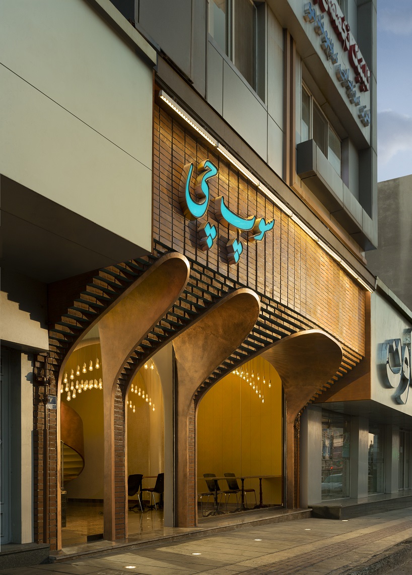 traditional Iranian arch pattern decorates the renovated Soup Chi Restaurant in Tehran