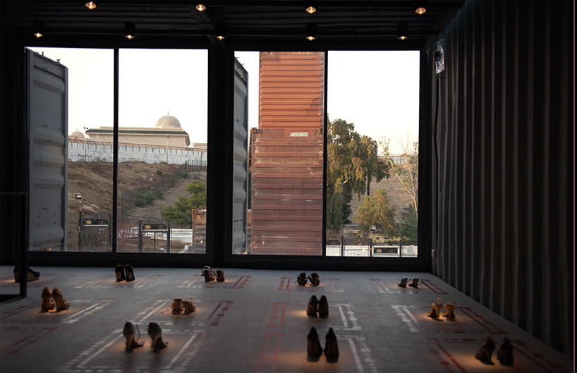 architects in rome builds temporary museum in tunisia using container units