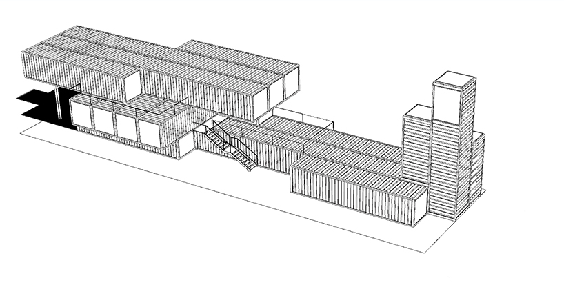 architects in rome builds temporary museum in tunisia using container units