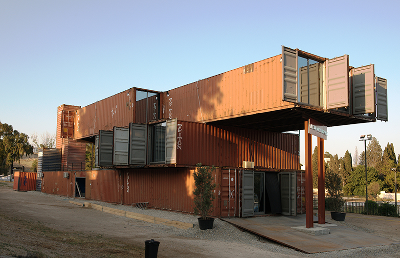 architects in rome builds temporary museum in tunisia using container units