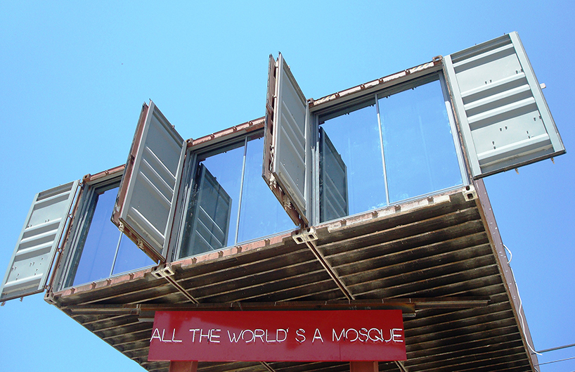 architects in rome builds temporary museum in tunisia using container units