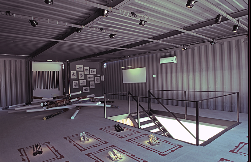 architects in rome builds temporary museum in tunisia using container units