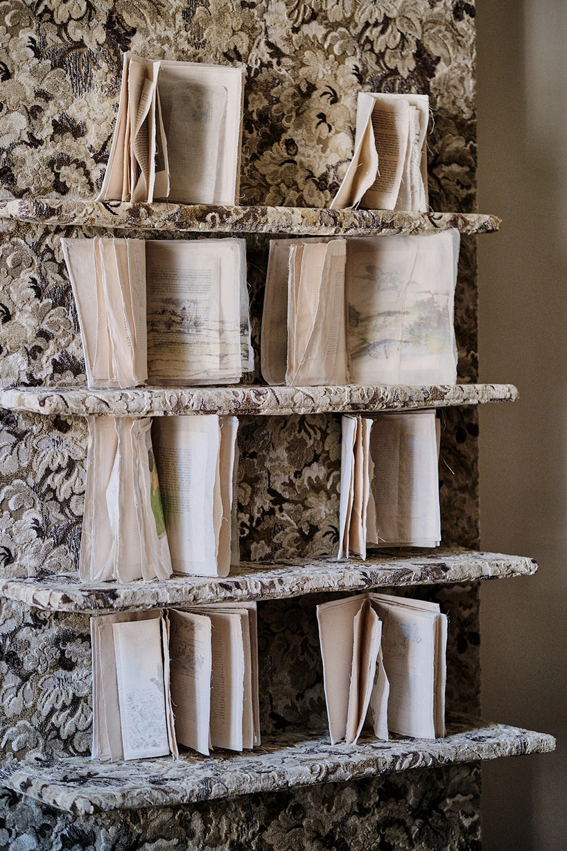 velvet windows & alcoves capture breeze in lisa bravi & romain joly's reading room in france