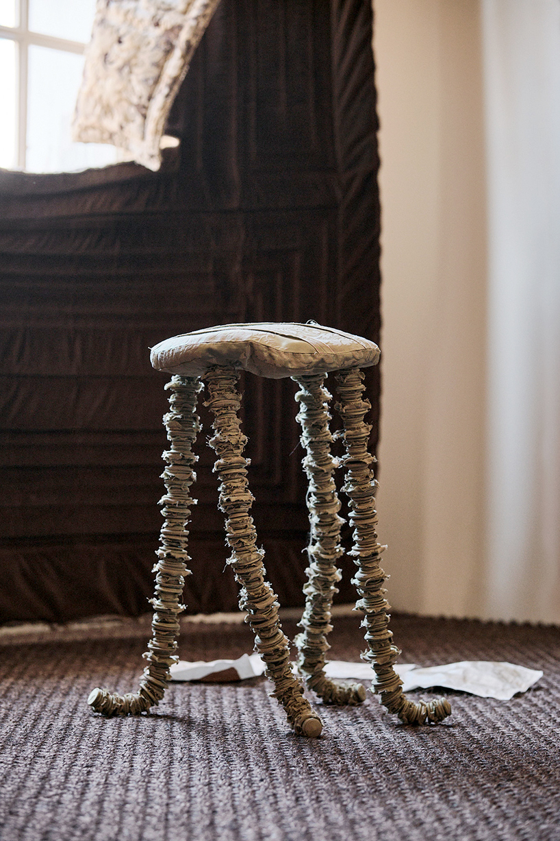 velvet windows & alcoves capture breeze in lisa bravi & romain joly's reading room in france
