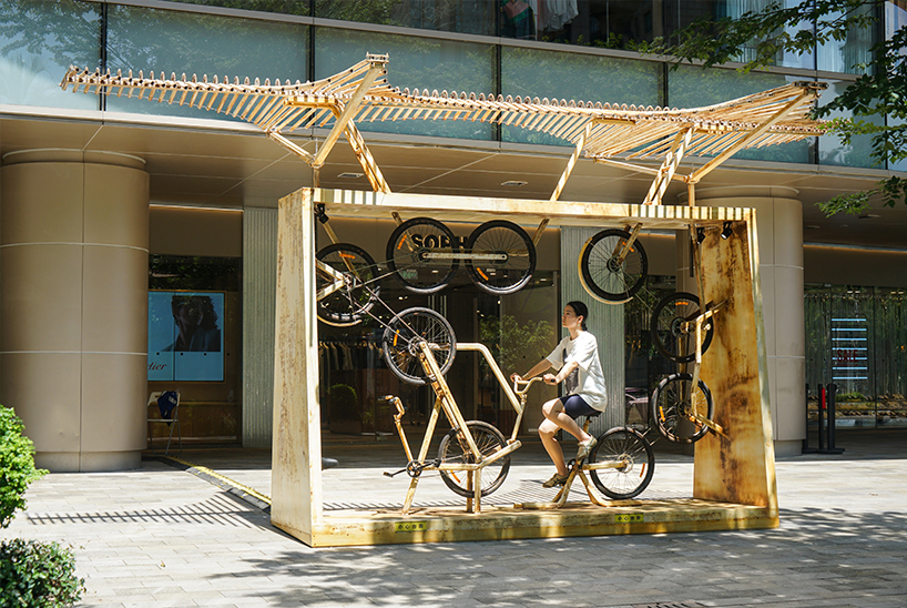 MBRS transforms discarded bicycle components into interactive urban art installation in china
