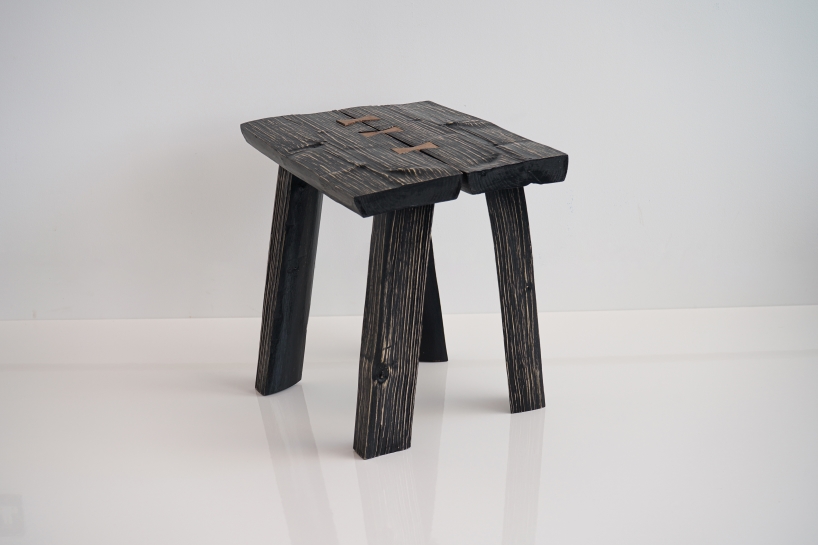 coppiced sweet chestnut wood sculpts tree furniture collection by masao rong