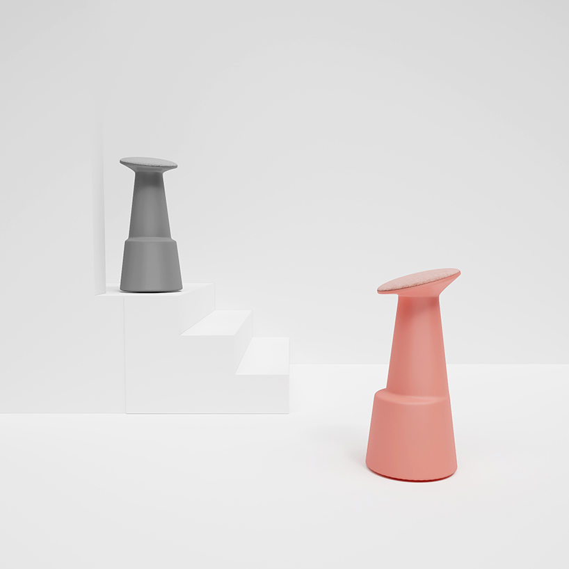 one-mold uno stool brings flexibility and color into any interior space
