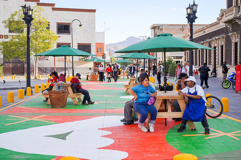 vibrant cactus motifs decorate ciudad juárez’s historic center reclaiming public space