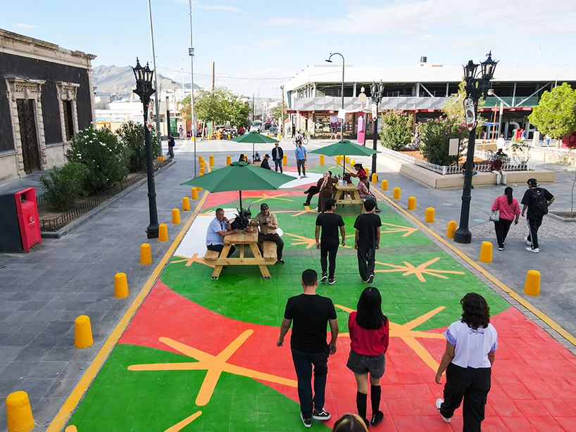 vibrant cactus motifs decorate ciudad juárez’s historic center reclaiming public space