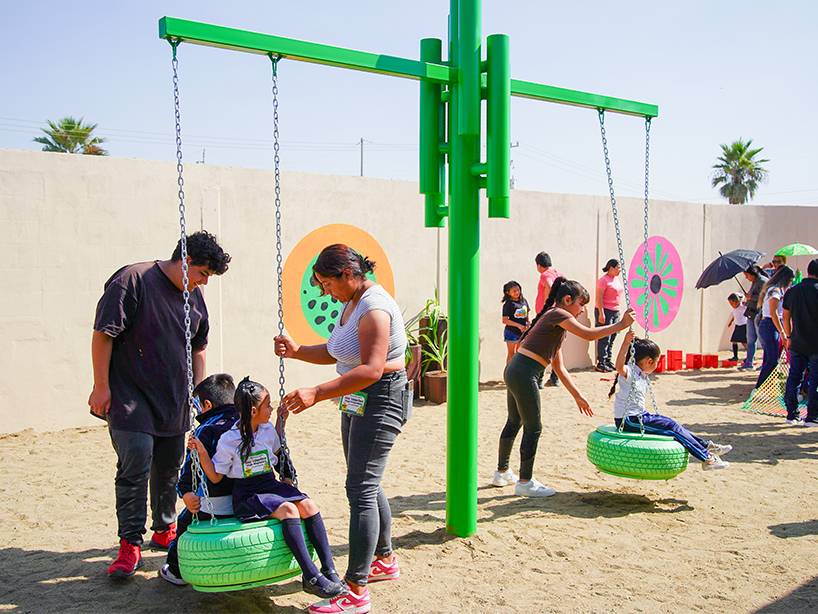 recycled materials sculpt kindergarten play structures inspired by the mexican landscape - 7