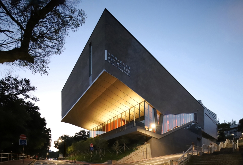 cantilevered concrete mass by rocco design expands cuhk art museum in hong kong