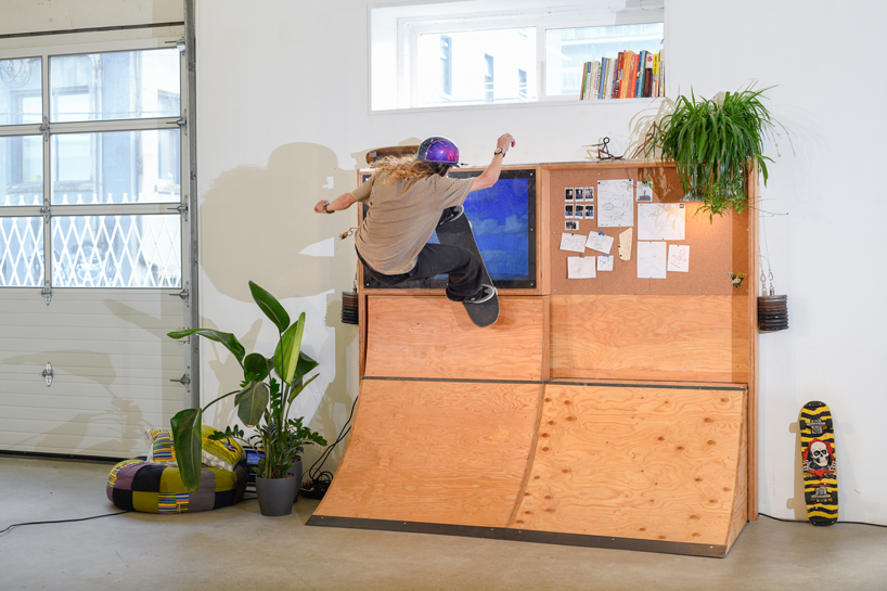 zenga bros' lamps, desks, and camper vans spontaneously turn into skateboard ramps