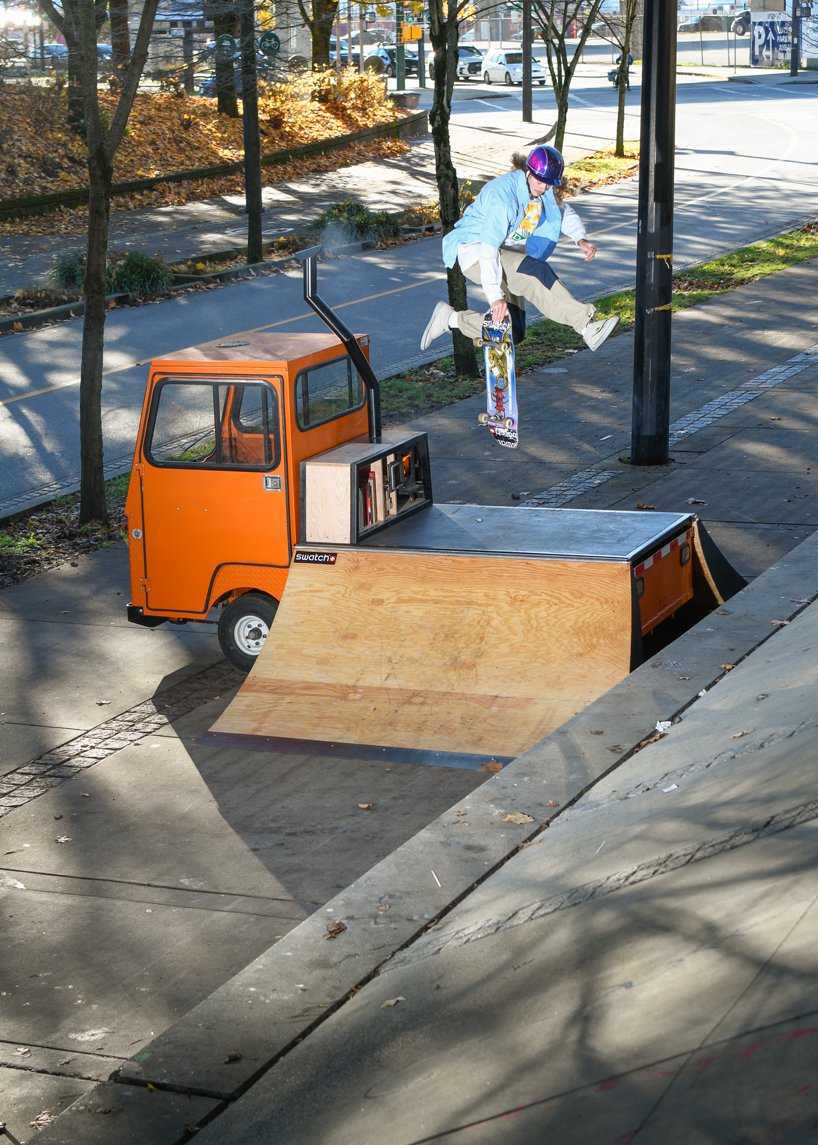 zenga bros' lamps, desks, and camper vans spontaneously turn into skateboard ramps