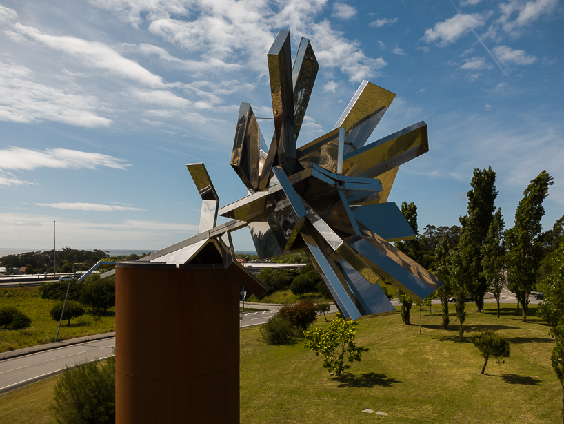 engraved soldiers’ names cover corten steel cylinder memorial in portugal - 7