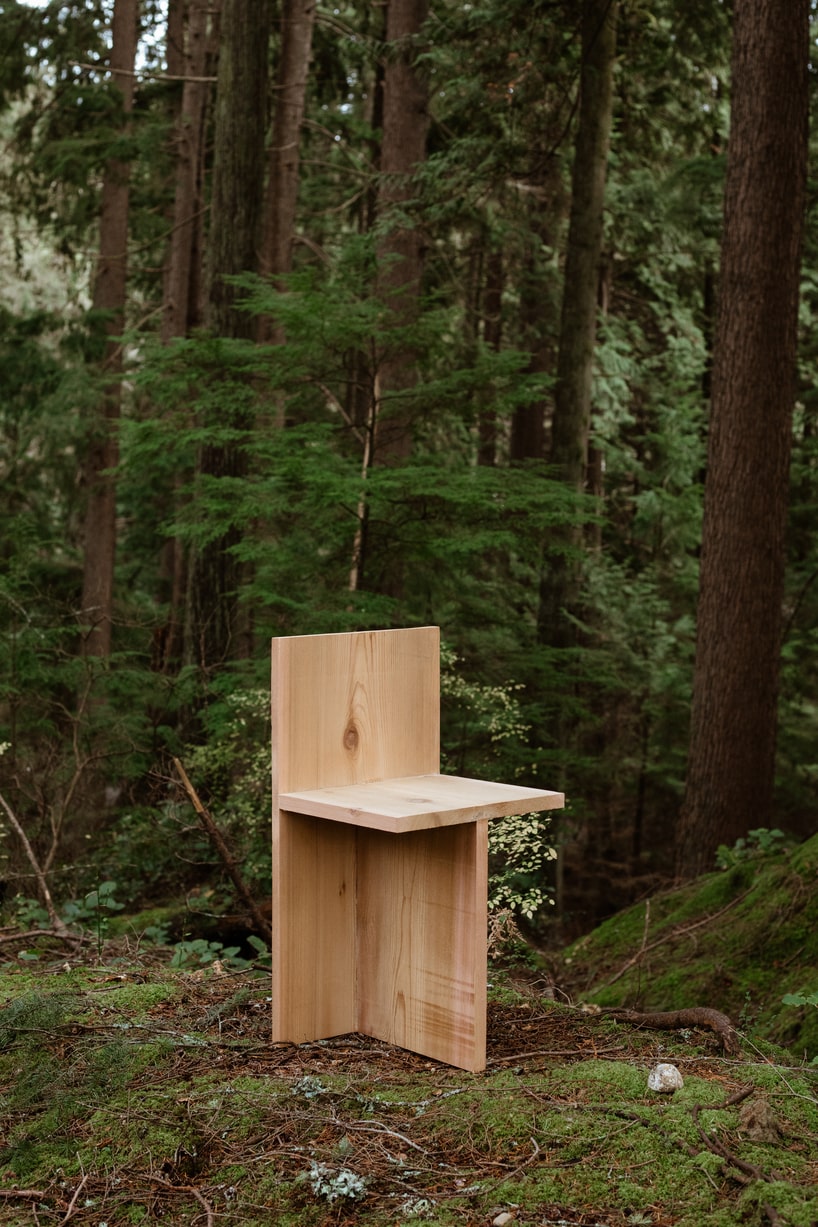 earth to people combines tree sap with salvaged wood in debut furniture collection