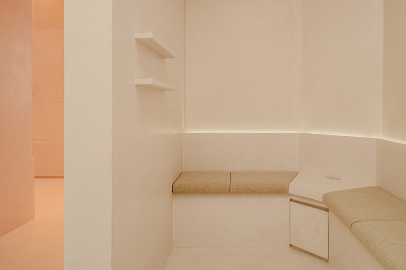 ethereal lighting by SESN mimics morning glow and twilight within beauty clinic interior