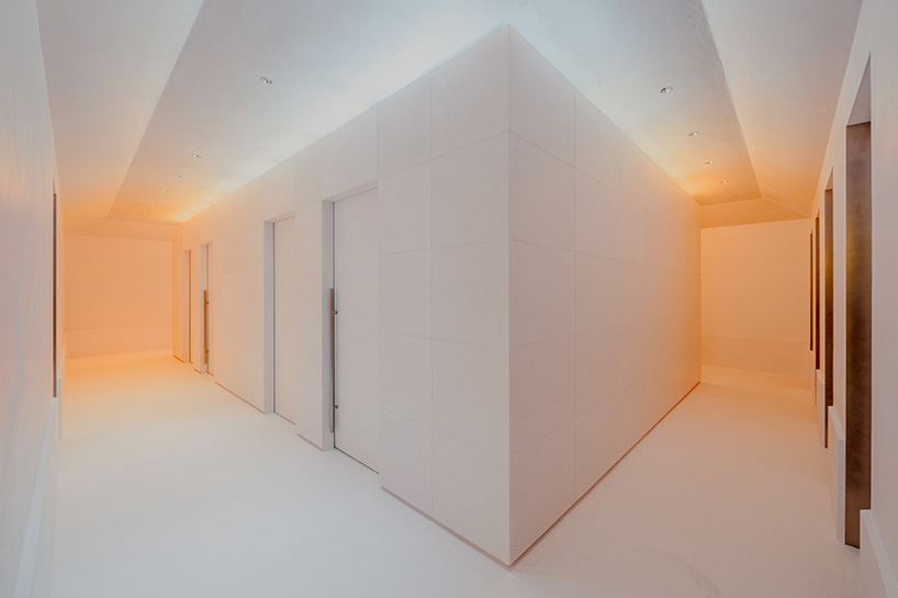 ethereal lighting by SESN mimics morning glow and twilight within beauty clinic interior