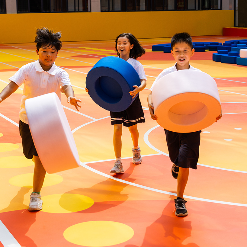 LEGO and NIKE team up to reimagine shanghai primary school as modular sports playground