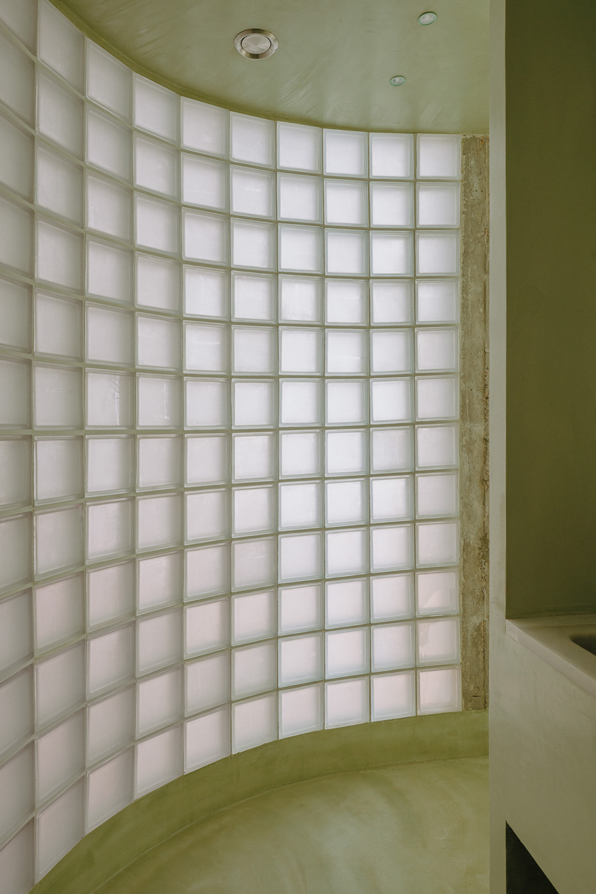 red floor runs over minimal 1970s athens apartment revamped by threshold